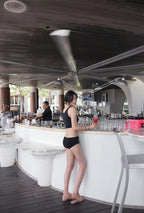 Korean Summer Knitted Button Vest with Bikini Set