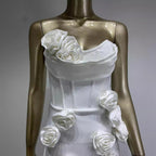 Women's Bandage Tube Top Applique Party Dress