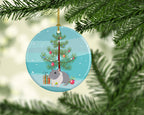 South African Hamster Merry Christmas Ceramic Ornament