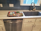 Basenji Christmas Cookies Dish Drying Mat