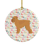 Brussels Griffon Merry Christmas Ceramic Ornament