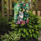 Li Hua Cat By the Christmas Tree Garden Flag