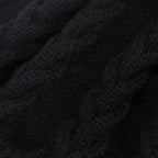Warm Fleece-Lined Slouchy Knit Beanie with Pompom | Embroidered Cap