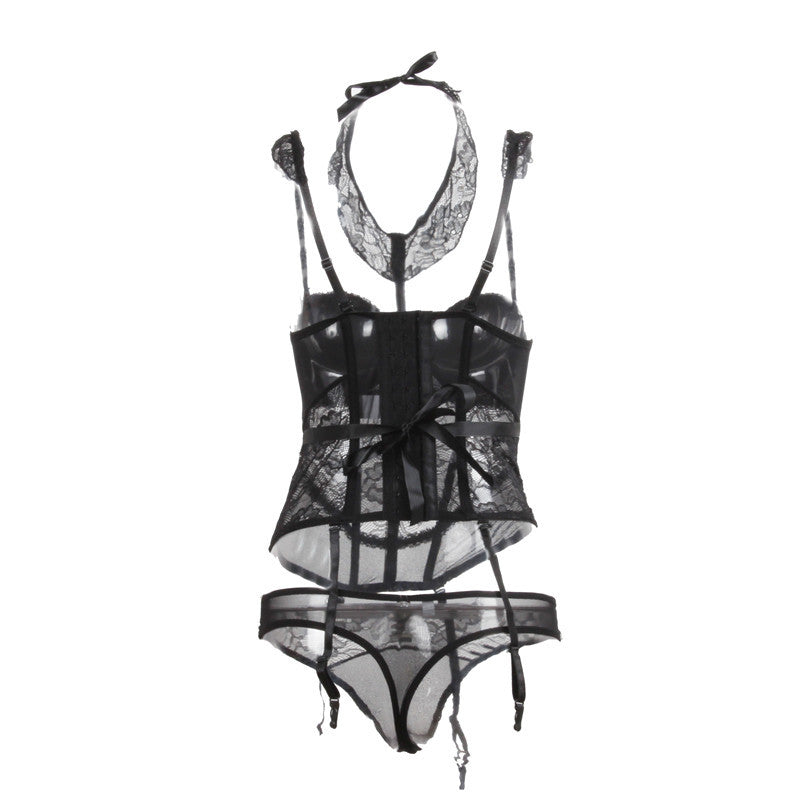 Lace Bodysuit and Stockings Set for Intimate Wear
