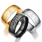 Faith Stainless Steel Scripture Ring Decoration