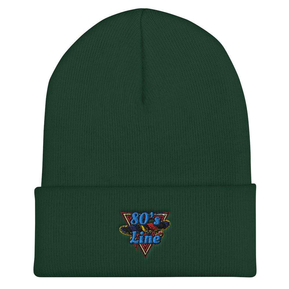 80's Line Cuffed Beanie | Embroidered Cap