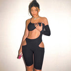 2020 Summer Women's Sexy Cutout Bodysuit Outfit