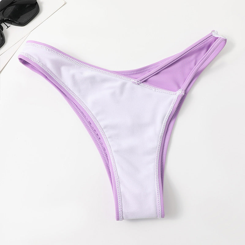 Summer New Women's Solid Color Triangle Bikini Set