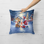 Chow Chow and Santa Claus Throw Pillow