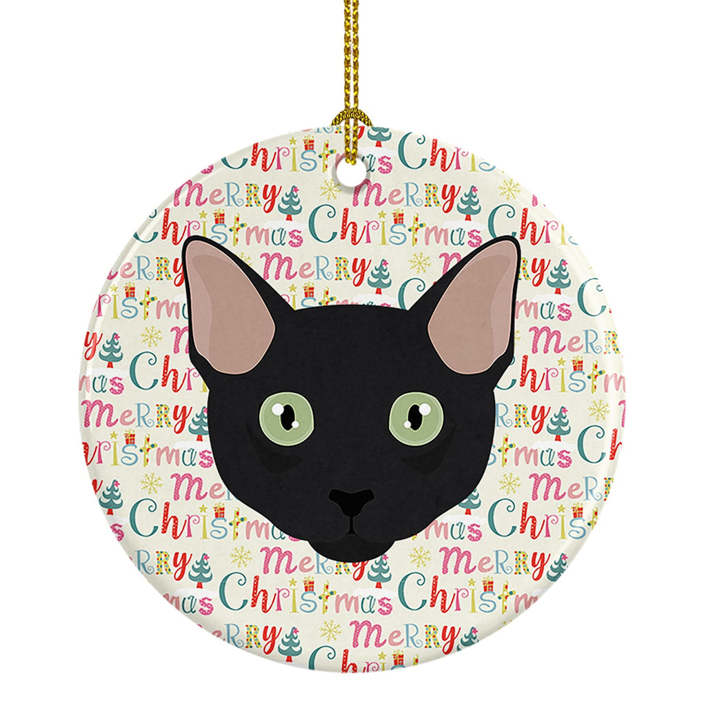 Mandalay Cat Christmas Ceramic Ornament