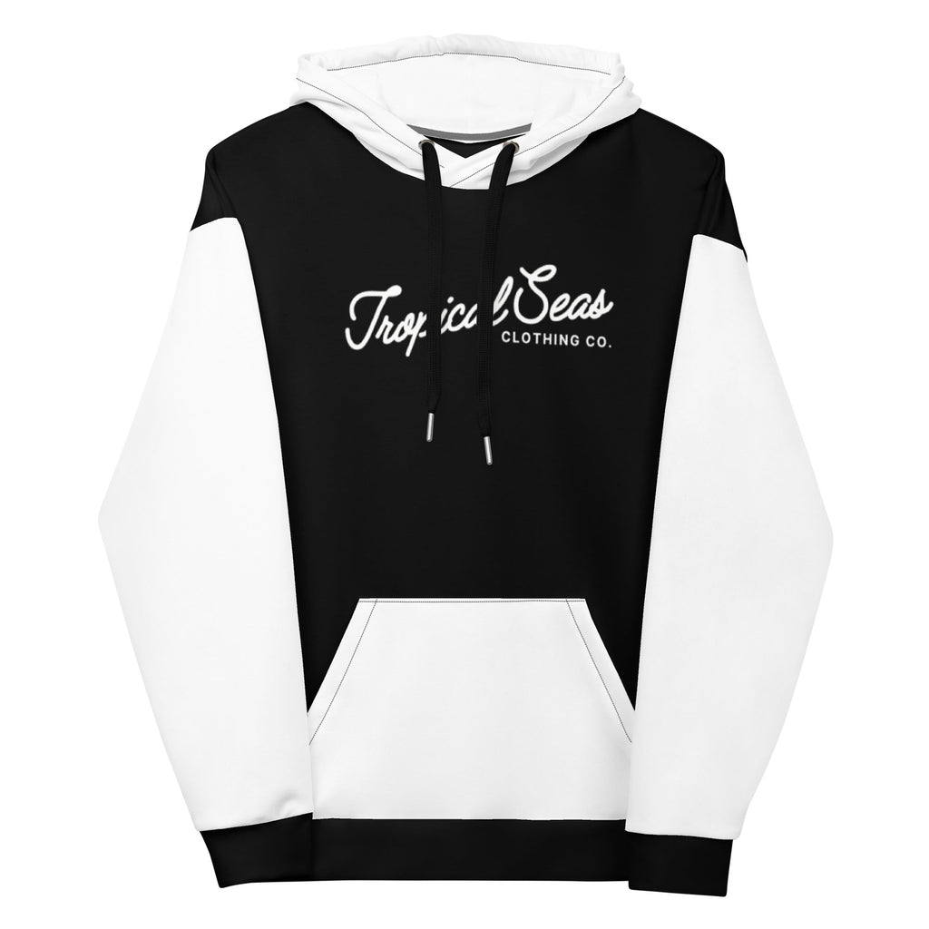 Black & White Two-Toned Tropical Seas Hoodie | Streetwear