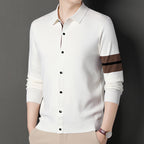 Men's Lapel Long Sleeve Cardigan Sweater Coat