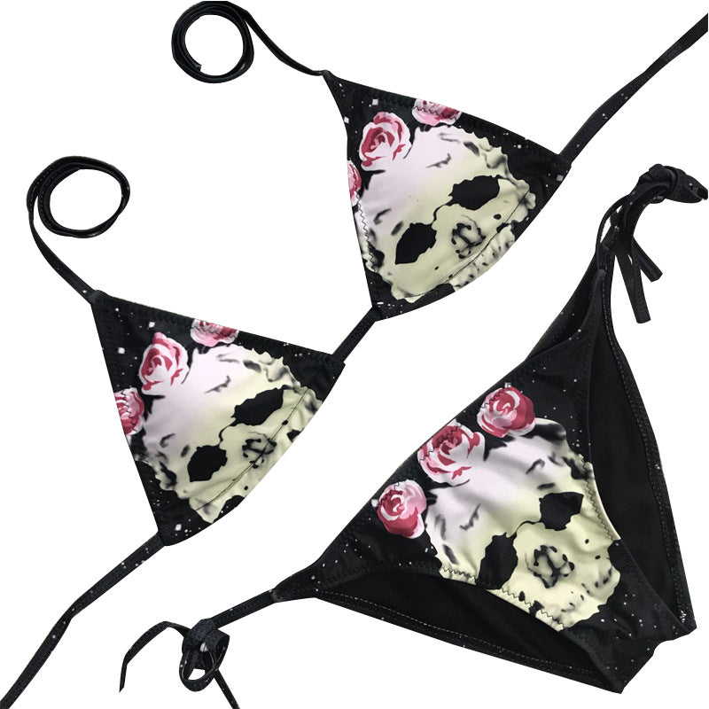 2020 Women's Skull Print Bikini - Sexy Two-Piece Swimwear