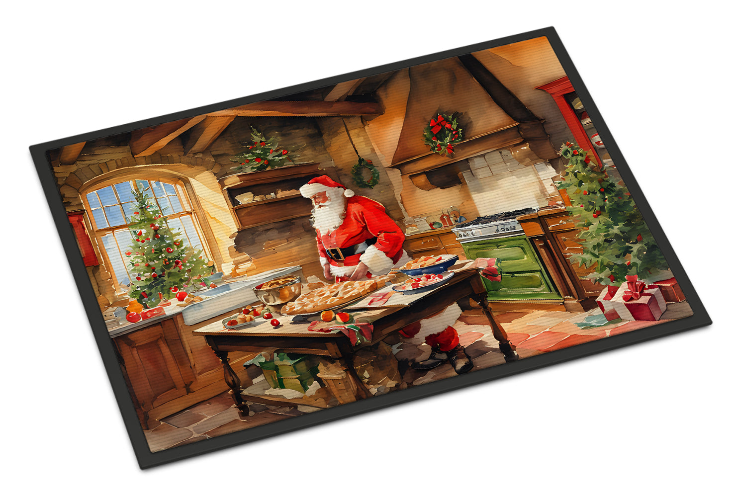 Cookies with Santa Claus Father Christmas Doormat