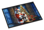 Bedlington Terrier and Santa Claus Doormat