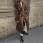 Double-sided Tweed Trench Coat for Fashionable Look