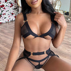 2024 Women's Sheer Lace Lingerie Set (3 Pieces)