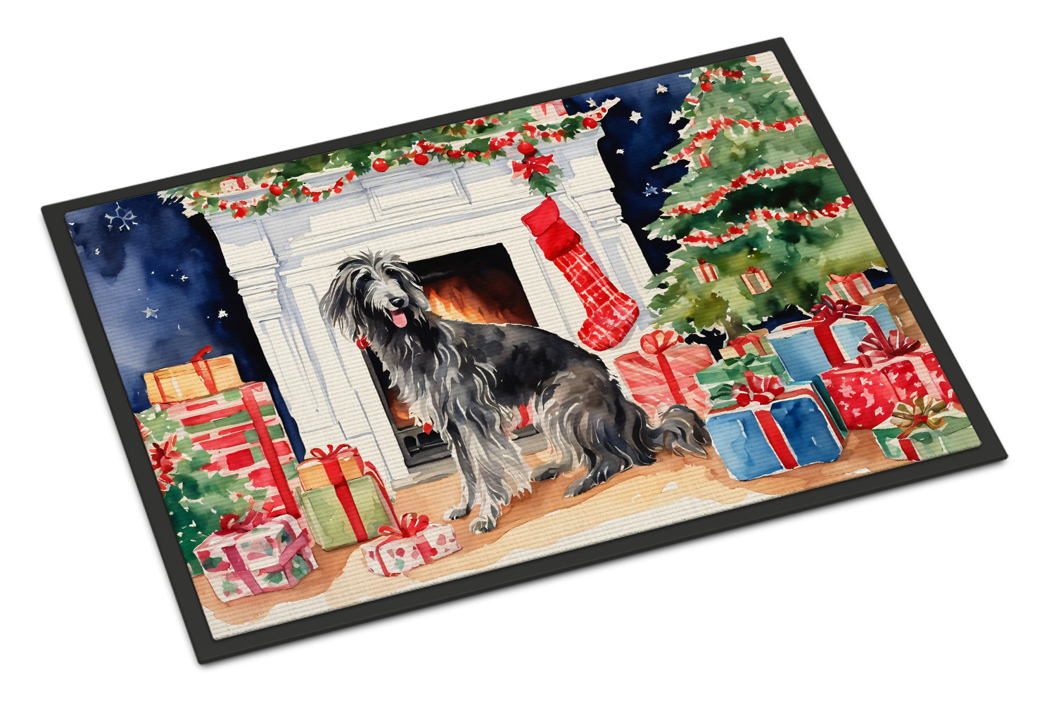 Scottish Deerhound Cozy Christmas Doormat