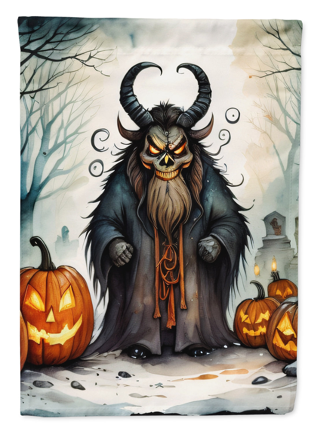 Krampus The Christmas Demon Spooky Halloween Garden Flag