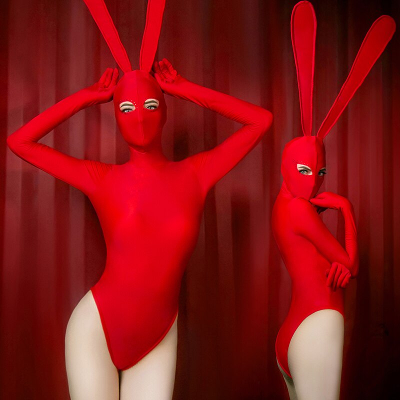 Sexy Hexagon Bunny Bodysuit for DJ Performers