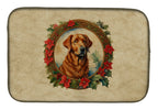 Chesapeake Bay Retriever Christmas Flowers Dish Drying Mat