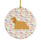 Cocker Spaniel Merry Christmas Ceramic Ornament