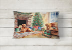 Nova Scotia Duck Tolling Retriever Cozy Christmas Throw Pillow