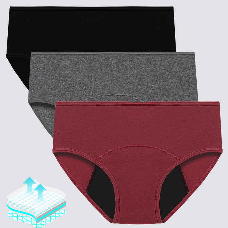 Absorbent Leak-proof Plus Size Cotton Menstrual Panties