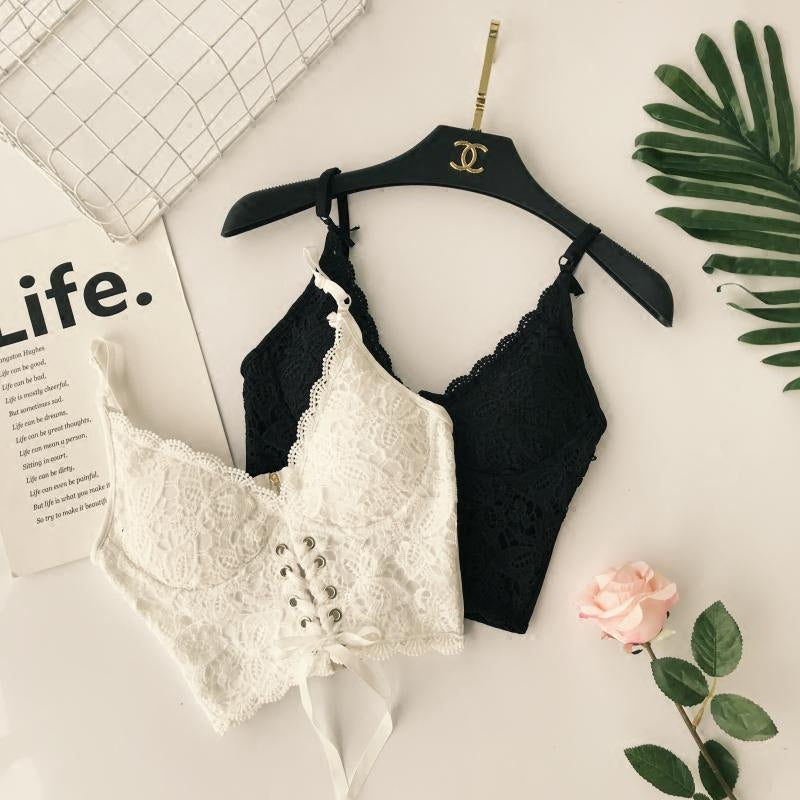 2020 Spring Sexy Lace Deep V Tank Top for Women