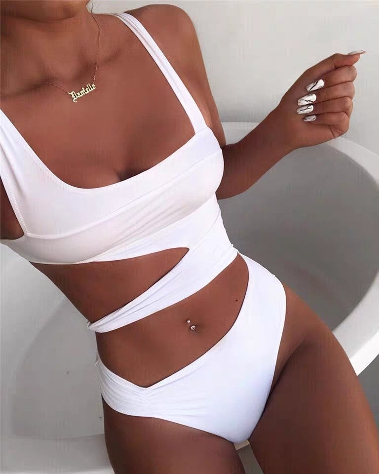 Beach Swimwear, Sexy Strappy One-Piece Bikini