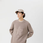 Retro Crew Neck Five-Star Knitted Sweater for All