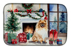 Pomeranian Cozy Christmas Dish Drying Mat