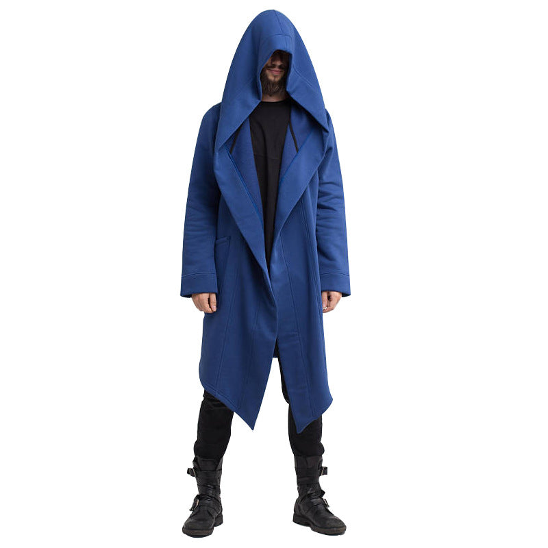 European American Long Hooded Cardigan Coat