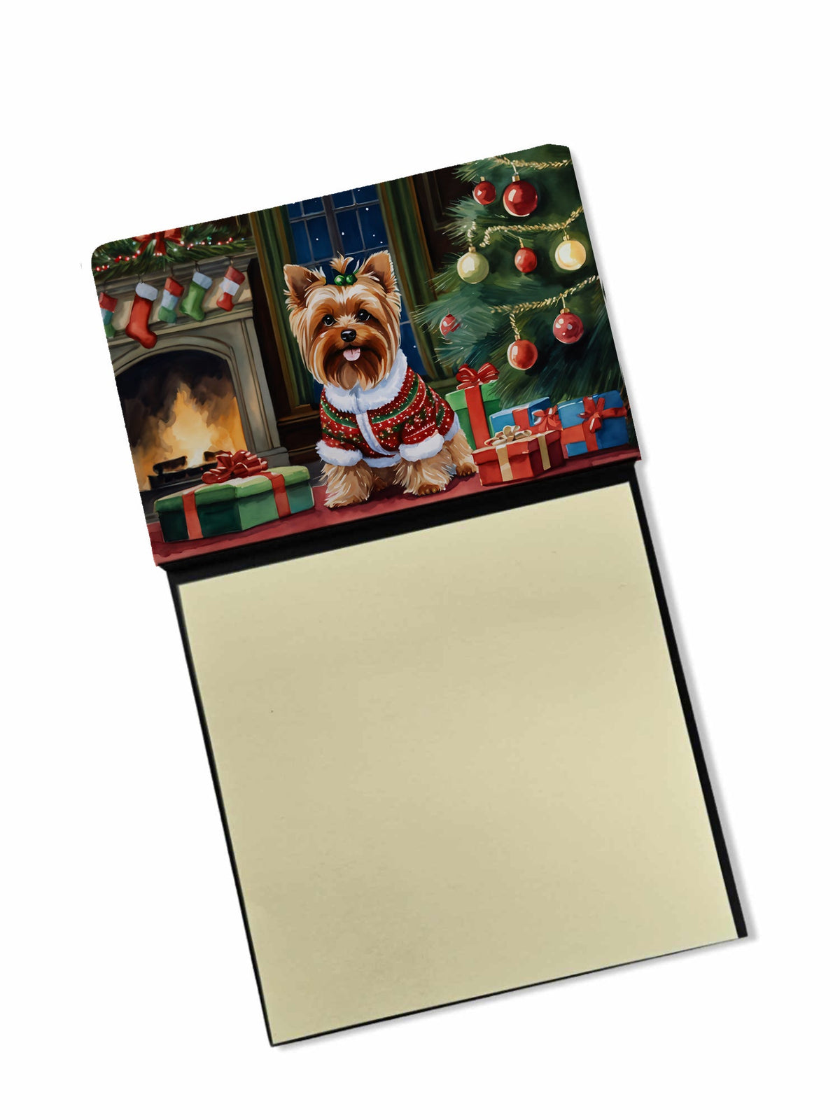 Yorkshire Terrier Cozy Christmas Sticky Note Holder