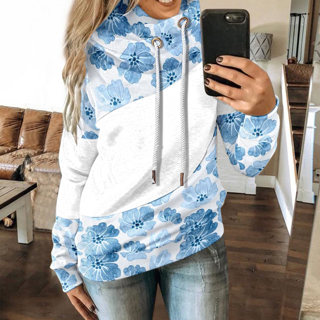 Casual Christmas Print Long-sleeved Hooded Sweater