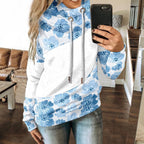 Casual Christmas Print Long-sleeved Hooded Sweater