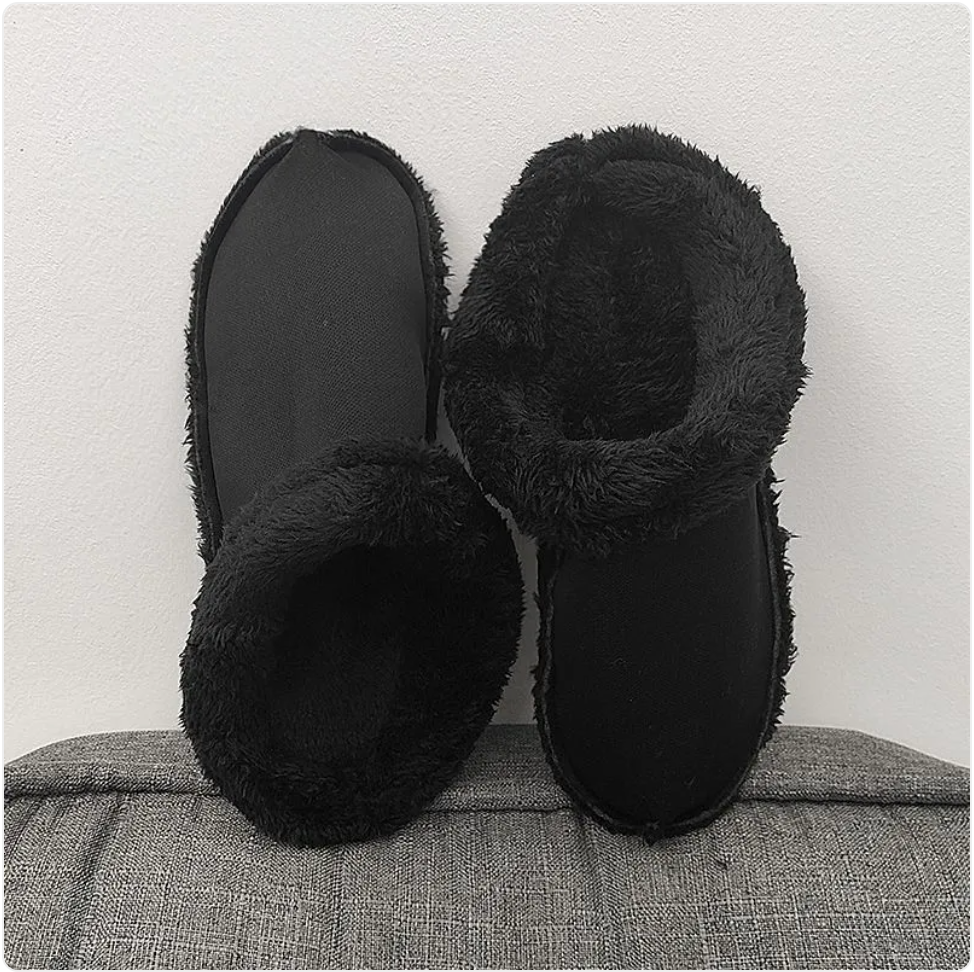 Women's Thermal Plush Cotton Slipper Set