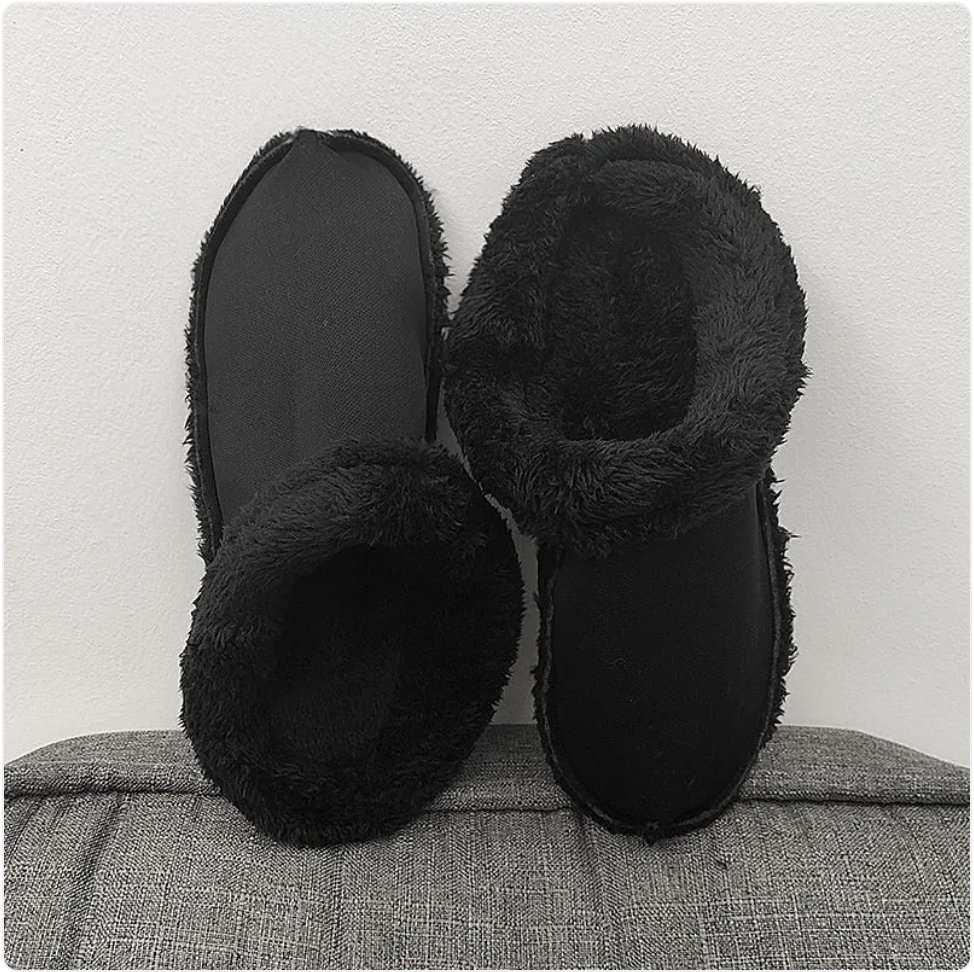 Women's Thermal Plush Cotton Slipper Set