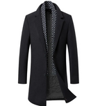 Mid-Length Woolen Scarf Coat
