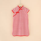 Girls' Ethnic Cheongsam Dress for Spring and Summer