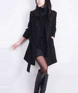 Plus Size Women's Slim Woolen Coat
