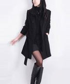 Plus Size Women's Slim Woolen Coat