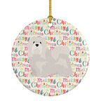 Lhasa Apso #2 Merry Christmas Ceramic Ornament