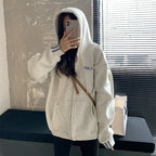 Autumn Zipper Hooded Thin Coat Sweater