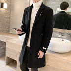 Slim Woolen Coat in Solid Colors by Fashion Brand