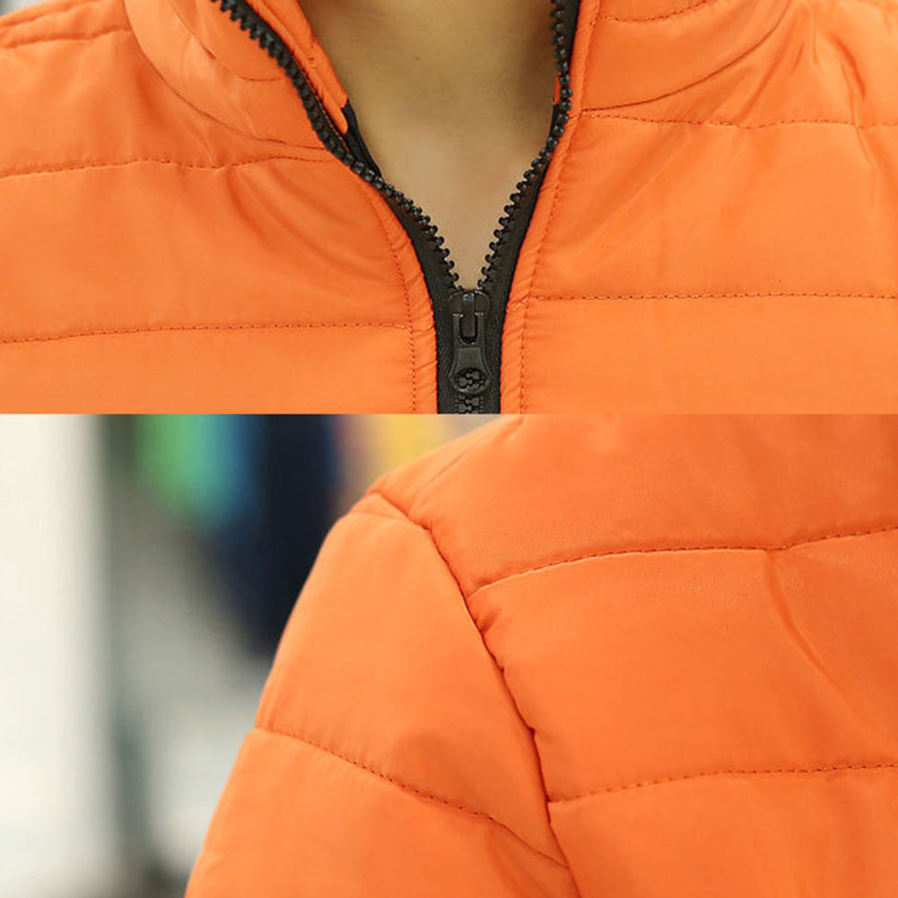 Men's High-Quality Winter Solid Color Parka Jacket
