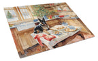 German Shepherd Christmas Cookies Glass Cutting Board