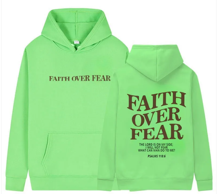 Faith Over Fear Christian Hoodie | Faith Streetwear