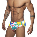 UXH Colorful Maple Leaf Print Triangle Swimwear