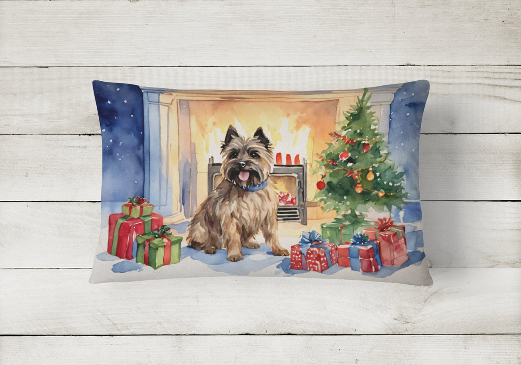 Cairn Terrier Christmas Throw Pillow